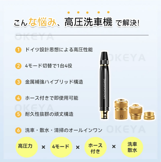 EasyWash™ 手軽な高圧洗浄器