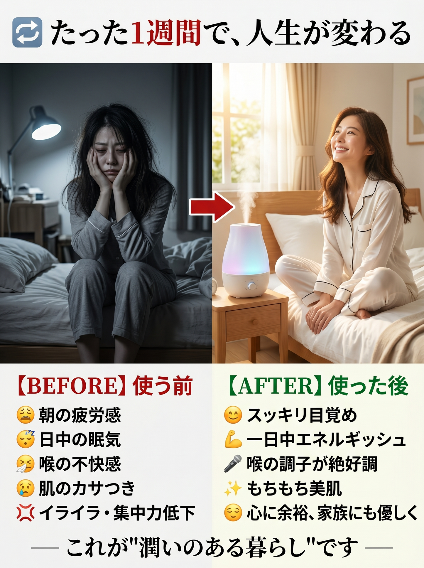 【本日限定30%OFF・送料無料】「楽天ランキング1位」Urubi Mist™ 潤美ミスト 加湿器 卓上 超音波式 アロマ対応 7色LEDライト 大容量 最大8時間連続運転 静音 上から給水 リモコン付き 寝室 オフィス おしゃれ ギフト 乾燥対策【30日間返金保証】